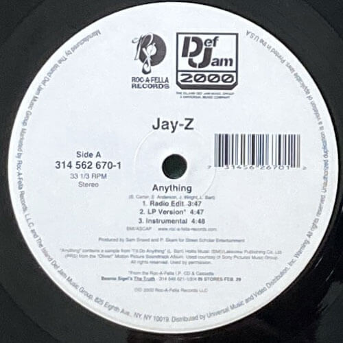 JAY-Z / ANYTHING/BIG PIMPIN'