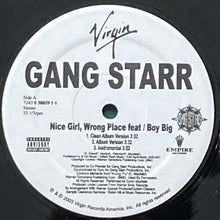 画像をギャラリービューアに読み込む, GANG STARR / NICE GIRL, WRONG PLACE/RITE WHERE U STAND
