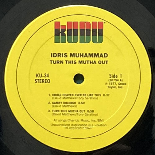 IDRIS MUHAMMAD / TURN THIS MUTHA OUT – VINYL CHAMBER