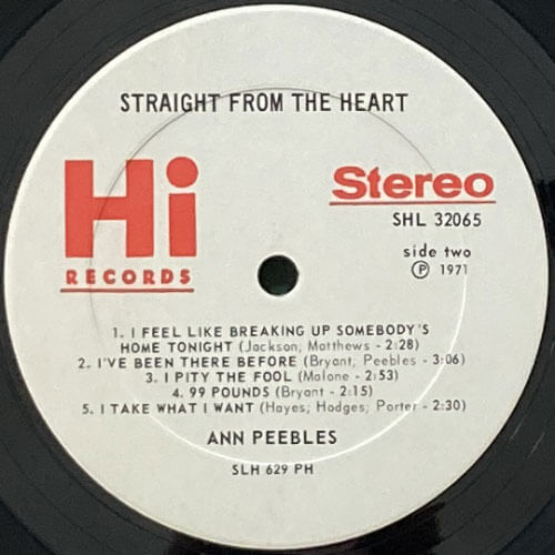 ANN PEEBLES / STRAIGHT FROM THE HEART – VINYL CHAMBER