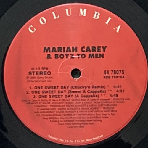 森*様 まとめ売り　マライア・キャリー&ボーイズ・Ⅱ・メン/ワン・スウィート・デ MARIAH CAREY & BOYZ II MEN / ONE SWEET DAY – VINYL CHAMBER
