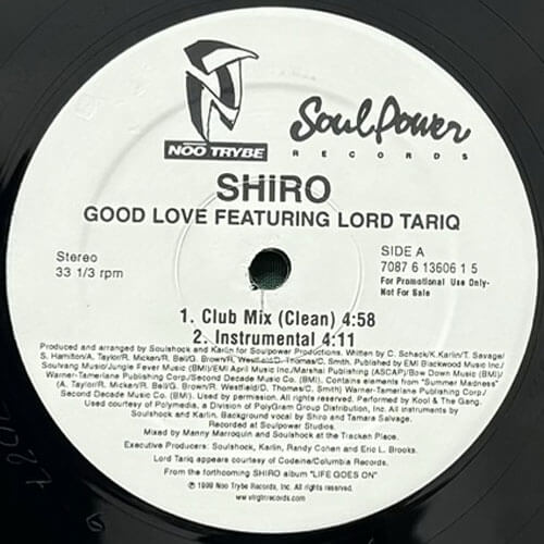 SHIRO featuring LORD TARIQ / GOOD LOVE