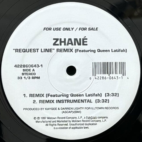 ZHANE featuring QUEEN LATIFAH / REQUEST LINE (REMIX)