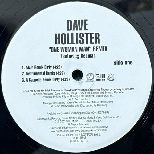 DAVE HOLLISTER / ONE WOMAN MAN (REMIX)