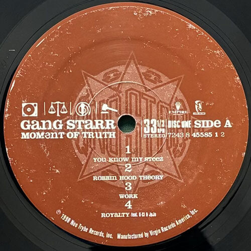 GANG STARR MOMENT OF TRUTH 3枚組LPレコード