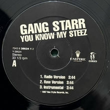 画像をギャラリービューアに読み込む, GANG STARR / YOU KNOW MY STEEZ/SO WASSUP?!
