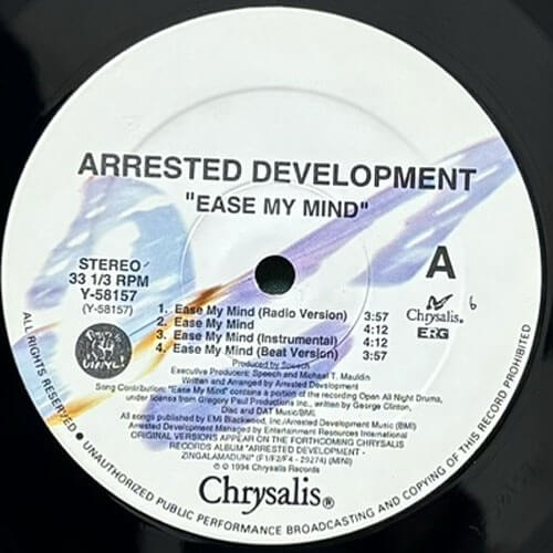 ARRESTED DEVELOPMENT / EASE MY MIND/SHELL – VINYL CHAMBER