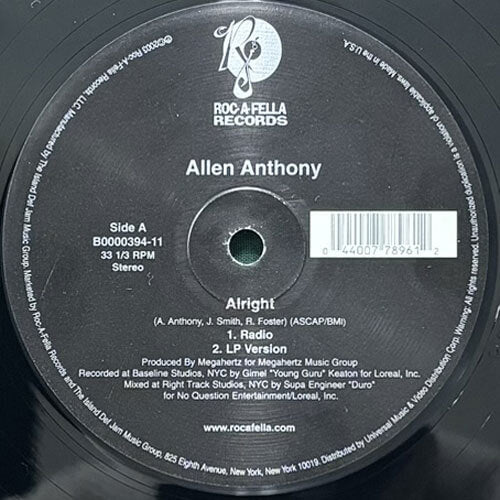 ALLEN ANTHONY / ALRIGHT
