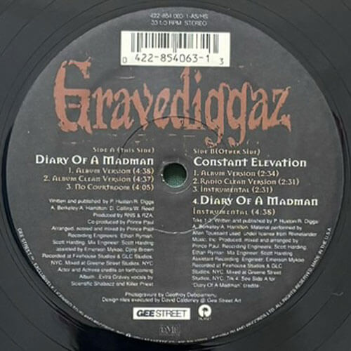 GRAVEDIGGAZ / DIARY OF A MADMAN/CONSTANT ELEVATION – VINYL