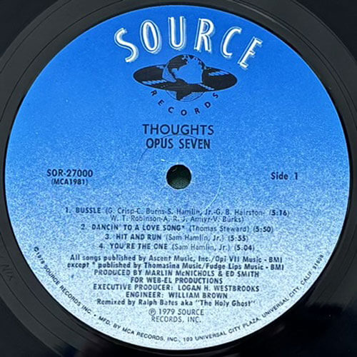 洋楽 OPUS 7 THOUGHTS LP Opus Seven – Thoughts – Vinyl (LP, Album), 1979 [r1547503] | Discogs