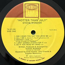 画像をギャラリービューアに読み込む, STEVIE WONDER / HOTTER THAN JULY
