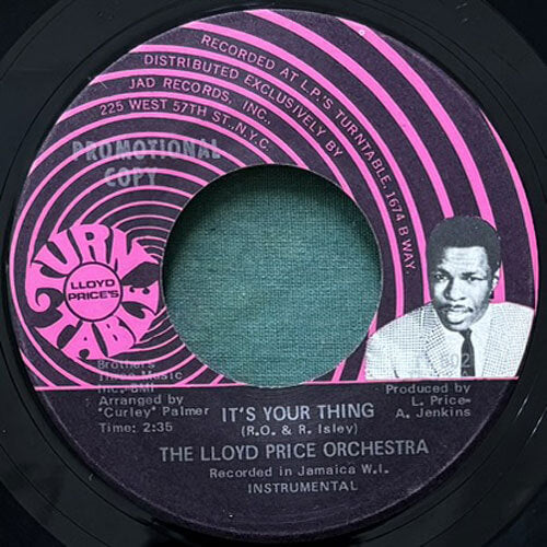 LLOYD PRICE ORCHESTRA / IT'S YOUR THING/I HEARD IT THROUGH THE GRAPEVINE