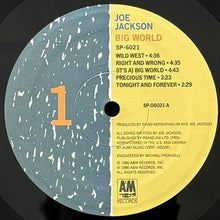 画像をギャラリービューアに読み込む, JOE JACKSON / BIG WORLD
