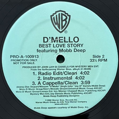 D'MELLO featuring MOBB DEEP / BEST LOVE STORY