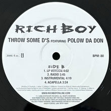 画像をギャラリービューアに読み込む, RICH BOY featuring POLOW DA DON / THROW SOME D&#39;S
