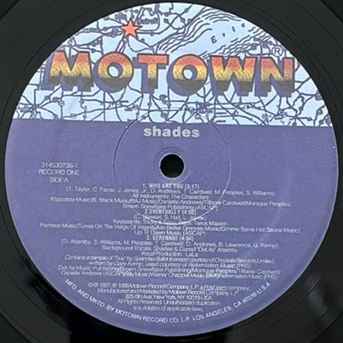 Shades – Shades LP (Motown)２枚組 SHADES / SHADES – VINYL CHAMBER