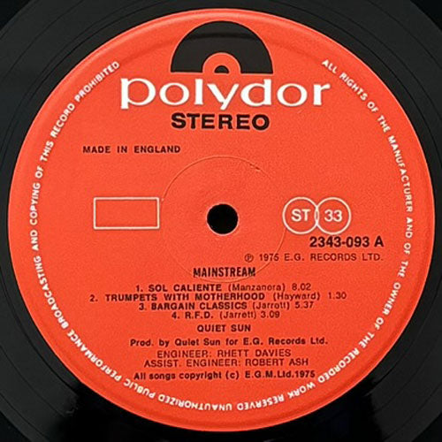 QUIET SUN / MAINSTREAM – VINYL CHAMBER