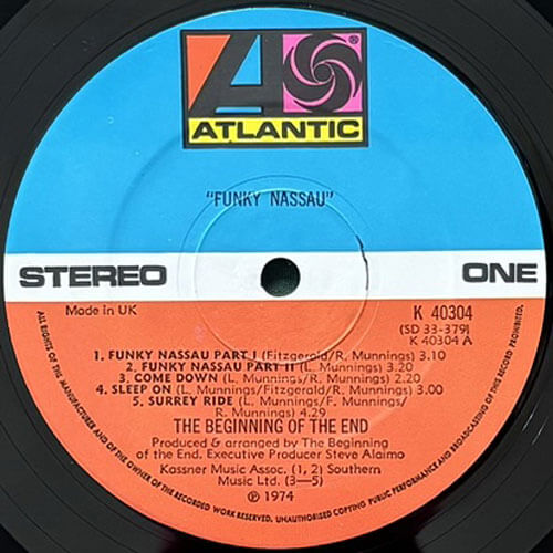 BEGINNING OF THE END / FUNKY NASSAU – VINYL CHAMBER