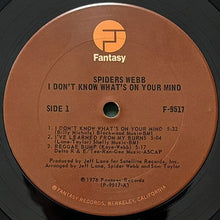 画像をギャラリービューアに読み込む, SPIDERS WEBB / I DON&#39;T KNOW WHAT&#39;S ON YOUR MIND
