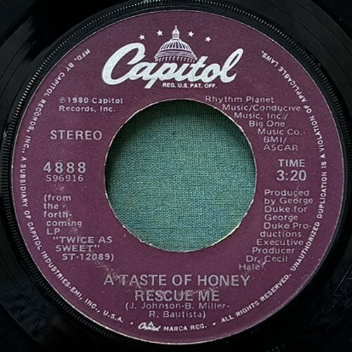 A TASTE OF HONEY / RESCUE ME/SAY THAT YOU'LL STAY