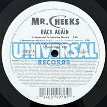 画像をギャラリービューアに読み込む, MR. CHEEKS / BACK AGAIN
