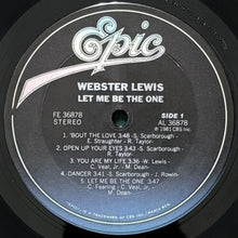 画像をギャラリービューアに読み込む, WEBSTER LEWIS / LET ME BE THE ONE
