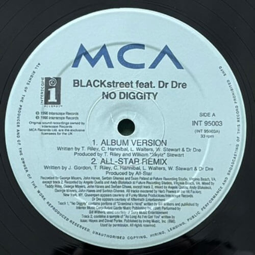 BLACKSTREET featuring DR. DRE / NO DIGGITY – VINYL CHAMBER BLACKSTREET featuring DR. DRE / NO DIGGITY – VINYL CHAMBER