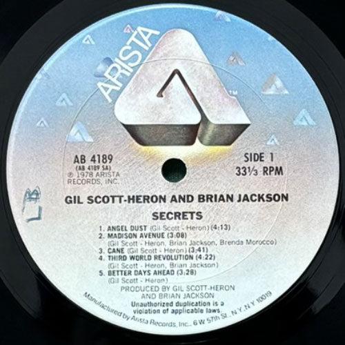 GIL SCOTT-HERON & BRIAN JACKSON / SECRETS – VINYL CHAMBER