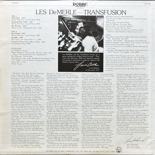 LES DeMERLE / TRANSFUSION – VINYL CHAMBER