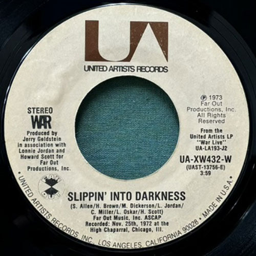 WAR / SLIPPIN' INTO DARKNESS/BALLERO