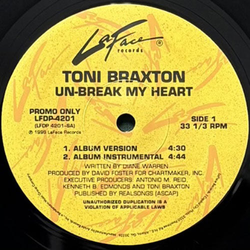 TONI BRAXTON / UN-BREAK MY HEART