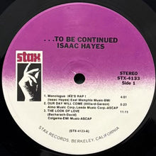 画像をギャラリービューアに読み込む, ISAAC HAYES / ...TO BE CONTINUED
