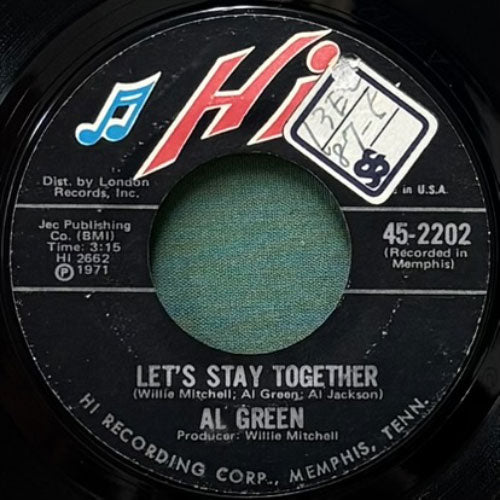 AL GREEN / LET'S STAY TOGETHER/TOMORROW'S DREAM