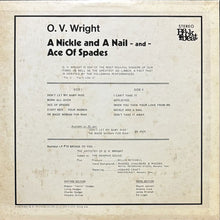 画像をギャラリービューアに読み込む, O.V. WRIGHT / A NICKLE AND A NAIL AND ACE OF SPADES
