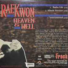 画像をギャラリービューアに読み込む, RAEKWON featuring GHOSTFACE KILLAH / HEAVEN &amp; HELL
