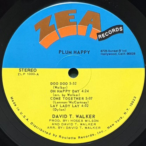 上*里様 David T. Walker / Plum Happy LP DAVID T. WALKER / PLUM HAPPY – VINYL CHAMBER