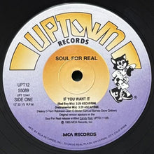 画像をギャラリービューアに読み込む, SOUL FOR REAL / IF YOU WANT IT
