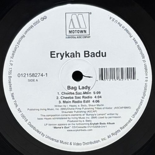 ERYKAH BADU / BAG LADY