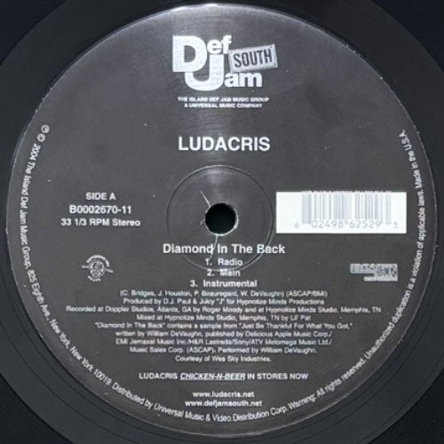 LUDACRIS / DIAMOND IN THE BACK/WE GOT