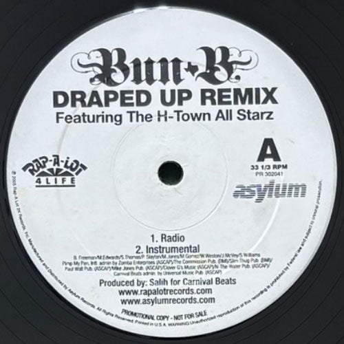 BUN B featuring H-TOWN ALL STARZ / DRAPED UP REMIX