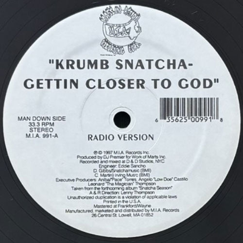 KRUMB SNATCHA / GETTIN CLOSER TO GOD