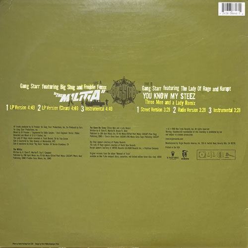 GANG STARR / THE MILITIA/YOU KNOW MY STEEZ (REMIX) – VINYL