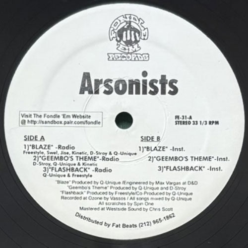 ARSONISTS / BLAZE/GEEMBO'S THEME/FLASHBACK