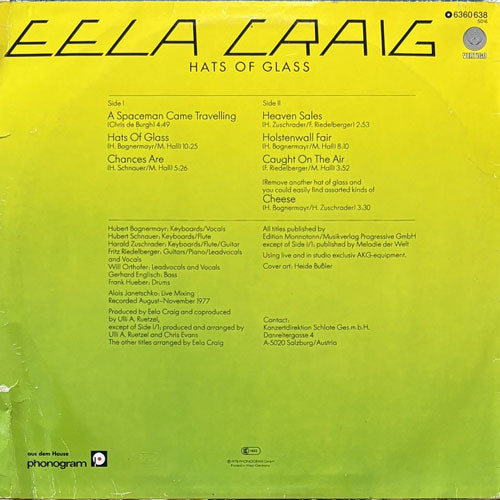 EELA CRAIG / HATS OF GLASS – VINYL CHAMBER