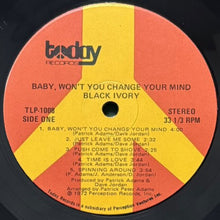 画像をギャラリービューアに読み込む, BLACK IVORY / BABY, WON&#39;T YOU CHANGE YOUR MIND
