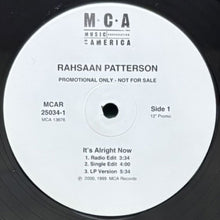 画像をギャラリービューアに読み込む, RAHSAAN PATTERSON / IT&#39;S ALRIGHT NOW
