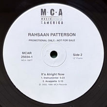 画像をギャラリービューアに読み込む, RAHSAAN PATTERSON / IT&#39;S ALRIGHT NOW
