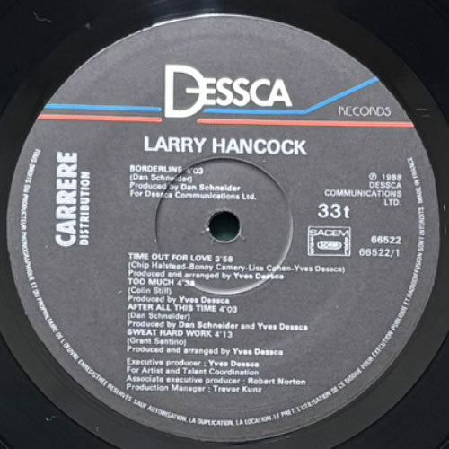 LARRY HANCOCK / BORDERLINE – VINYL CHAMBER