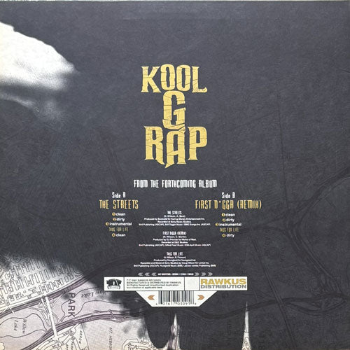 KOOL G RAP / THE STREETS/FIRST NIGGA (REMIX)/THUG FOR LIFE – VINYL