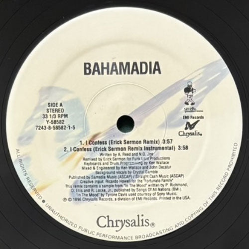 BAHAMADIA / I CONFESS (REMIX) – VINYL CHAMBER